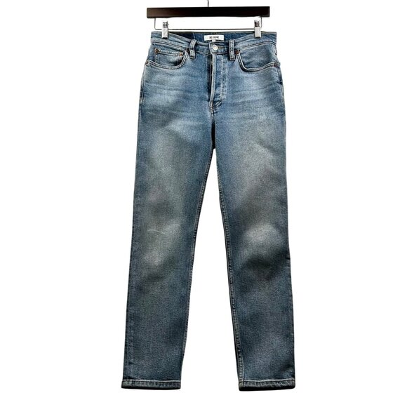 RE/DONE High Rise Button Fly Jeans Quiet Luxury Minimalism Size 26 Mid '90s Fit - Picture 1 of 7